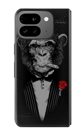W3167 Funny Monkey God Father Case Cover Custodia e Flip Case per Google Pixel 9 Pro Fold