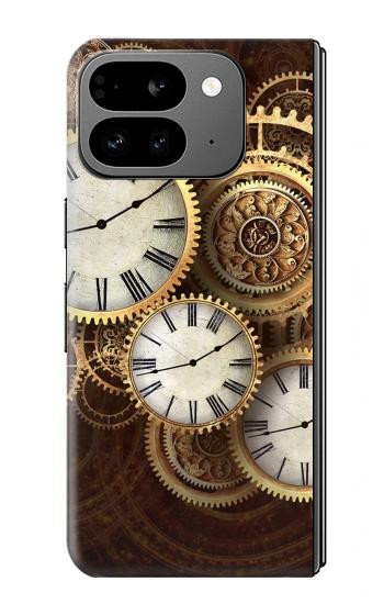 W3172 Gold Clock Live Case Cover Custodia e Flip Case per Google Pixel 9 Pro Fold