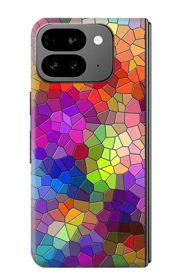 W3677 Colorful Brick Mosaics Case Cover Custodia e Flip Case per Google Pixel 9 Pro Fold