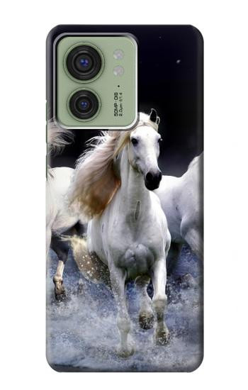 W0246 White Horse Case Cover Custodia e Flip Case per Motorola Edge (2023), Edge 40 W0246 White Horse Case Cover Custodia e Flip Case per Motorola Edge (2023), Edge 40