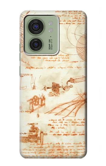 W0566 Technical Drawing Da Vinci Case Cover Custodia e Flip Case per Motorola Edge (2023), Edge 40