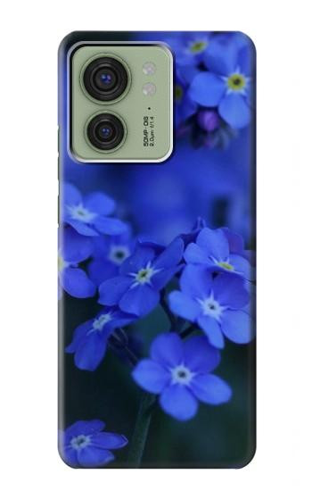 W0782 Forget me not Case Cover Custodia e Flip Case per Motorola Edge (2023), Edge 40