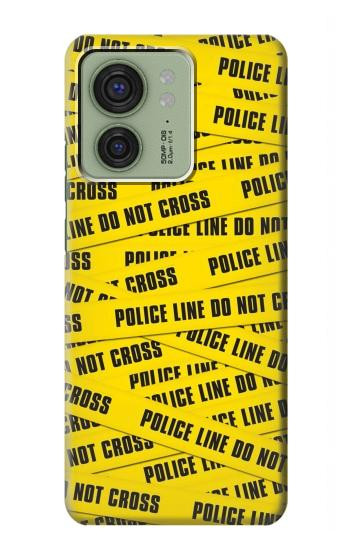 W2088 Police Line Do Not Cross Case Cover Custodia e Flip Case per Motorola Edge (2023), Edge 40