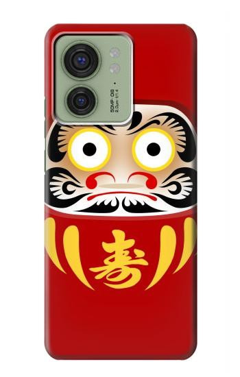 W3045 Japan Good Luck Daruma Doll Case Cover Custodia e Flip Case per Motorola Edge (2023), Edge 40