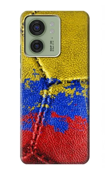 W3306 Colombia Flag Vintage Football Graphic Case Cover Custodia e Flip Case per Motorola Edge (2023), Edge 40