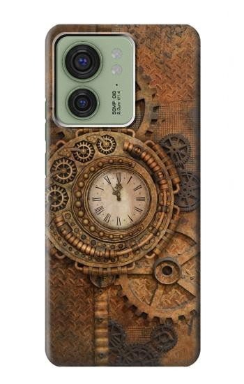 W3401 Clock Gear Steampunk Case Cover Custodia e Flip Case per Motorola Edge (2023), Edge 40