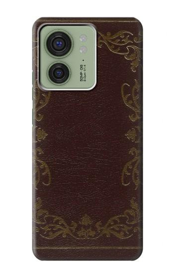 W3553 Vintage Book Cover Case Cover Custodia e Flip Case per Motorola Edge (2023), Edge 40