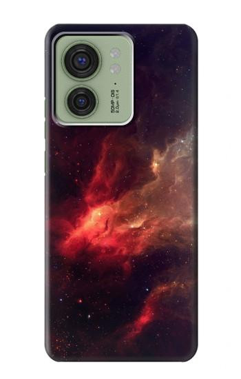 W3897 Red Nebula Space Case Cover Custodia e Flip Case per Motorola Edge (2023), Edge 40