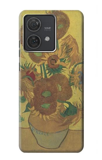 W0214 Van Gogh Vase Fifteen Sunflowers Case Cover Custodia e Flip Case per Motorola Edge 40 Neo