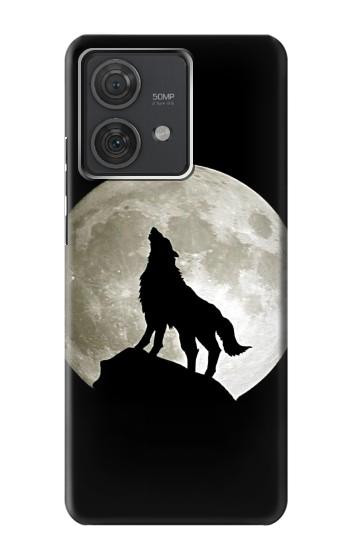 W1981 Wolf Howling at The Moon Case Cover Custodia e Flip Case per Motorola Edge 40 Neo W1981 Wolf Howling at The Moon Case Cover Custodia e Flip Case per Motorola Edge 40 Neo
