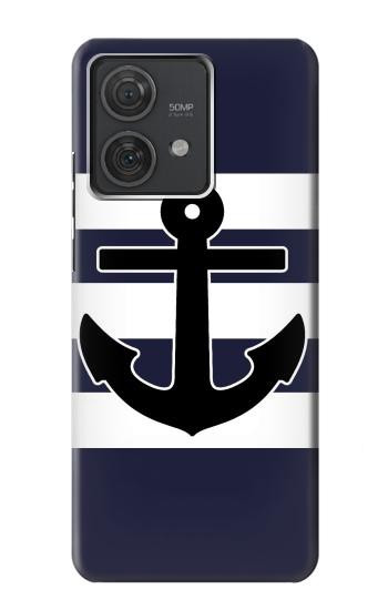 W2758 Anchor Navy Case Cover Custodia e Flip Case per Motorola Edge 40 Neo