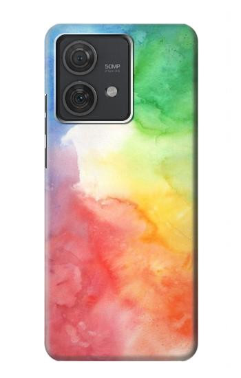W2945 Colorful Watercolor Case Cover Custodia e Flip Case per Motorola Edge 40 Neo