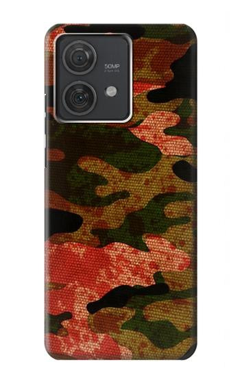 W3393 Camouflage Blood Splatter Case Cover Custodia e Flip Case per Motorola Edge 40 Neo