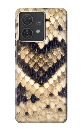 W3417 Diamond Rattle Snake Graphic Print Case Cover Custodia e Flip Case per Motorola Edge 40 Neo