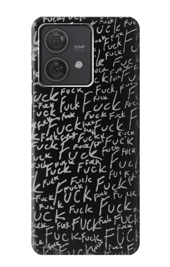 W3478 Funny Words Blackboard Case Cover Custodia e Flip Case per Motorola Edge 40 Neo
