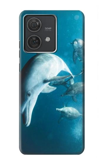 W3878 Dolphin Case Cover Custodia e Flip Case per Motorola Edge 40 Neo