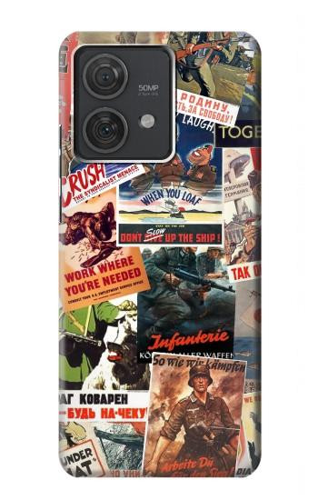 W3905 Vintage Army Poster Case Cover Custodia e Flip Case per Motorola Edge 40 Neo