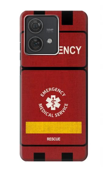 W3957 Emergency Medical Service Case Cover Custodia e Flip Case per Motorola Edge 40 Neo