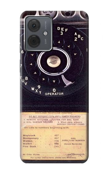 W0086 Payphone Vintage Case Cover Custodia e Flip Case per Motorola Moto G14