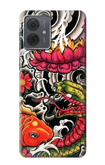 W0605 Yakuza Tattoo Case Cover Custodia e Flip Case per Motorola Moto G14