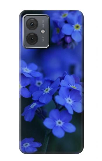W0782 Forget me not Case Cover Custodia e Flip Case per Motorola Moto G14