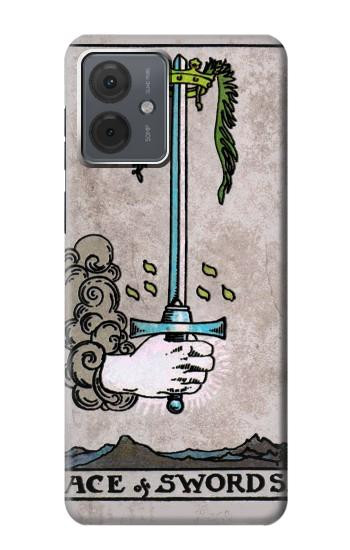 W2482 Tarot Card Ace of Swords Case Cover Custodia e Flip Case per Motorola Moto G14