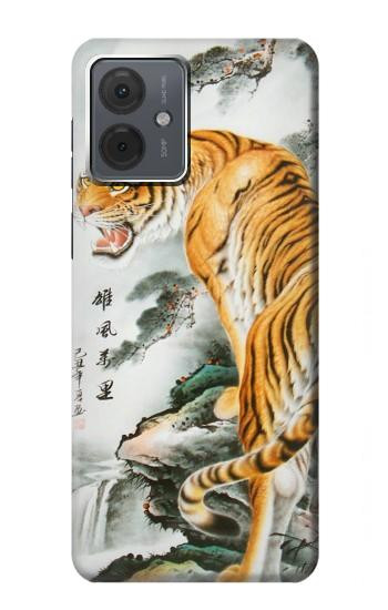 W2750 Oriental Chinese Tiger Painting Case Cover Custodia e Flip Case per Motorola Moto G14