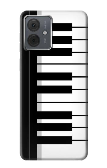 W3078 Black and White Piano Keyboard Case Cover Custodia e Flip Case per Motorola Moto G14 W3078 Black and White Piano Keyboard Case Cover Custodia e Flip Case per Motorola Moto G14