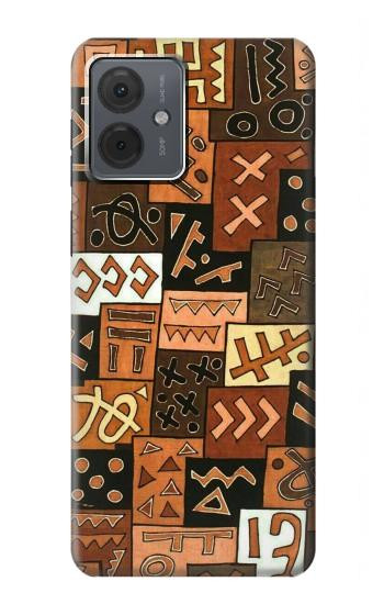 W3460 Mali Art Pattern Case Cover Custodia e Flip Case per Motorola Moto G14