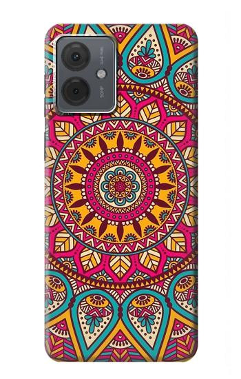 W3694 Hippie Art Pattern Case Cover Custodia e Flip Case per Motorola Moto G14