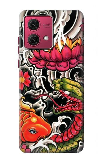 W0605 Yakuza Tattoo Case Cover Custodia e Flip Case per Motorola Moto G84