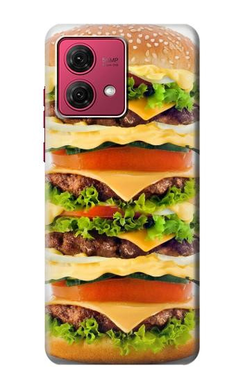 W0790 Hamburger Case Cover Custodia e Flip Case per Motorola Moto G84