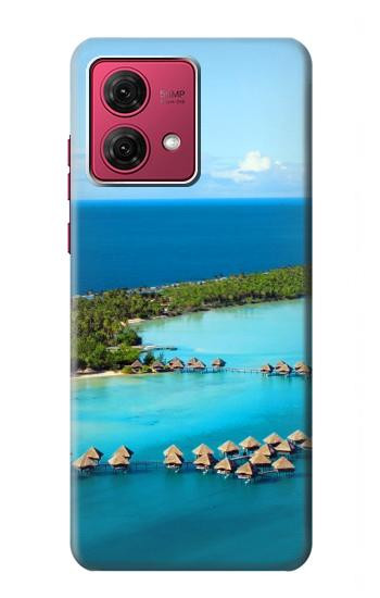 W0844 Bora Bora Island Case Cover Custodia e Flip Case per Motorola Moto G84
