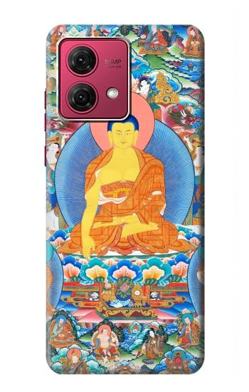 W1256 Buddha Paint Case Cover Custodia e Flip Case per Motorola Moto G84