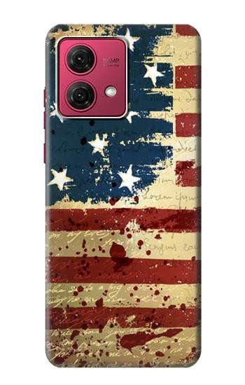 W2349 Old American Flag Case Cover Custodia e Flip Case per Motorola Moto G84