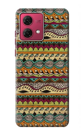 W2860 Aztec Boho Hippie Pattern Case Cover Custodia e Flip Case per Motorola Moto G84