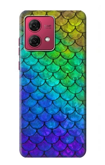 W2930 Mermaid Fish Scale Case Cover Custodia e Flip Case per Motorola Moto G84