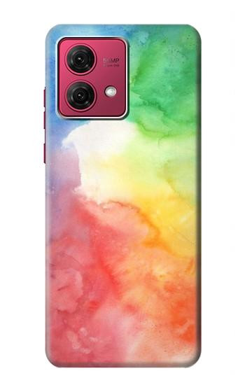 W2945 Colorful Watercolor Case Cover Custodia e Flip Case per Motorola Moto G84