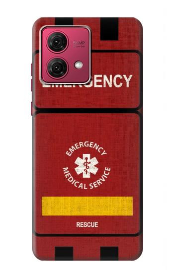 W3957 Emergency Medical Service Case Cover Custodia e Flip Case per Motorola Moto G84