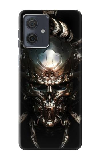 W1027 Hardcore Metal Skull Case Cover Custodia e Flip Case per Motorola Moto G54