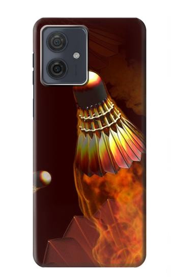 W1239 Badmintons Case Cover Custodia e Flip Case per Motorola Moto G54