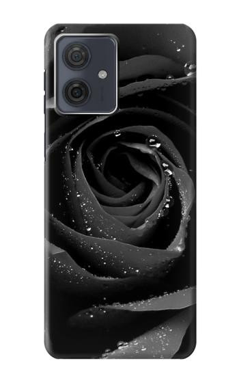 W1598 Black Rose Case Cover Custodia e Flip Case per Motorola Moto G54