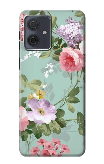 W2178 Flower Floral Art Painting Case Cover Custodia e Flip Case per Motorola Moto G54