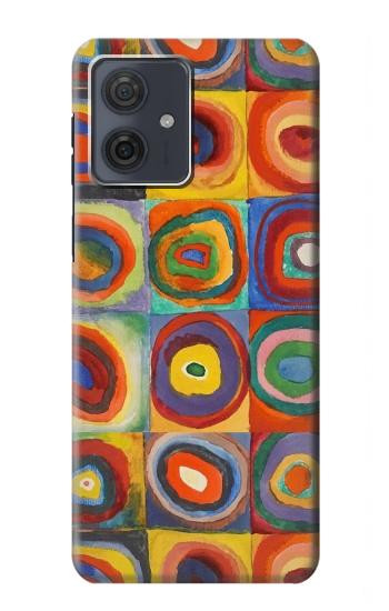 W3409 Squares Concentric Circles Case Cover Custodia e Flip Case per Motorola Moto G54