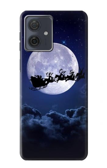 W3508 Xmas Santa Moon Case Cover Custodia e Flip Case per Motorola Moto G54 W3508 Xmas Santa Moon Case Cover Custodia e Flip Case per Motorola Moto G54