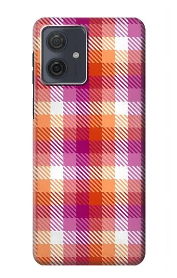 W3941 LGBT Lesbian Pride Flag Plaid Case Cover Custodia e Flip Case per Motorola Moto G54