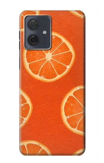 W3946 Seamless Orange Pattern Case Cover Custodia e Flip Case per Motorola Moto G54