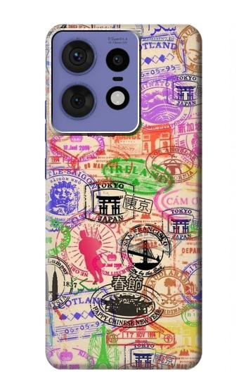W3904 Travel Stamps Case Cover Custodia e Flip Case per Motorola Edge 50 Pro W3904 Travel Stamps Case Cover Custodia e Flip Case per Motorola Edge 50 Pro