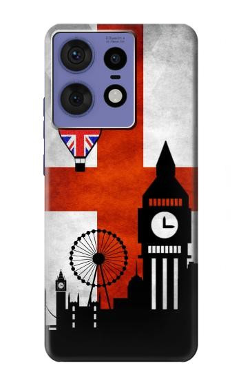 W2979 England Football Soccer Case Cover Custodia e Flip Case per Motorola Edge 50 Fusion