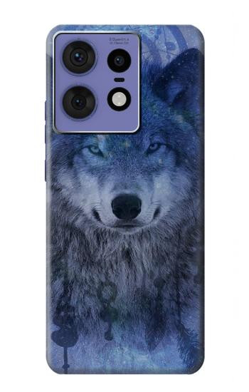 W3410 Wolf Dream Catcher Case Cover Custodia e Flip Case per Motorola Edge 50 Fusion